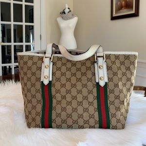 GUCCI GG Canvas Jolicoeur Tote Bag